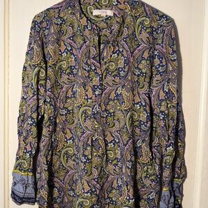 LOFT Men's Paisley Button Down Shirt - Blue, Green, Pink